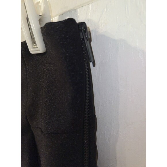 Good American Bike Shorts Womens 2 Sz M Black High Rise Solid Pull On Side Zip - Picture 3 of 8